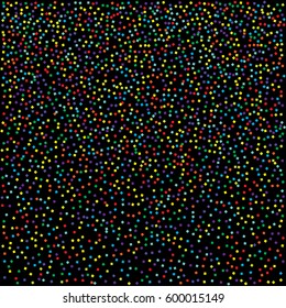 Festive colorful square confetti background. Vector illustration for decoration of holidays, postcards, posters, websites, carnivals, birthday and children's parties.