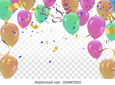 Festive colors flags and baloon baner template, background. vector illustration