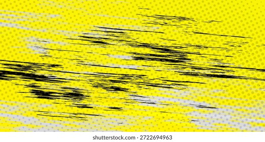 Festive comic diagonal dash speed line on yellow background. Design element. Vector