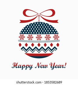 Festive concept for Christmas and New year. Winter holiday pattern, new year card. Design element for greetings, invitations, posters, websites and apps.