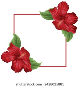 cartel festivo y conceptual con un marco cuadrado en el medio con malvaviscos rojos abiertos a cada lado del marco, para tarjetas, invitaciones o pancartas