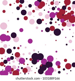 Festive confetti background. Frame vector pattern texture for holiday, postcard, poster, carnival, banner, birthday and children's parties. 