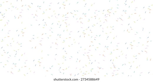 Festive confetti background with small sprayed colourful particles. Irregular vector spots and dots texture