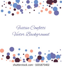 Festive  confetti background. Square vector pattern texture for holiday, postcard, frame, carnival, poster, birthday and children's parties. 