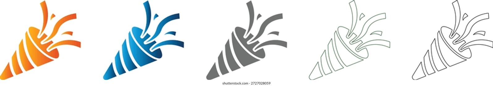 Un confeti festivo, Ilustración vectorial aislada, es una pieza clave en un conjunto de iconos consistente. Este gráfico está disponible en negro sólido.