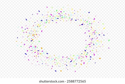 Festive Confetti Celebrate Vector Transparent Background. Spectacular Happy Grit Wallpaper. Acid Dot Celebration Backdrop. Cheerful Rain Carnival Design.