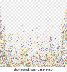Festive confetti. Celebration stars. Joyous confetti on transparent background. Captivating festive overlay template. Stunning vector illustration.