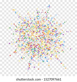 Festive confetti. Celebration stars. Joyous confetti on transparent background. Elegant festive overlay template. Nice vector illustration.