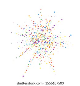 Festive confetti. Les stars de la fête. Confetti arc-en-ciel sur fond blanc. Modèle de superposition festive brillant. Illustration vectorielle digne d'intérêt.