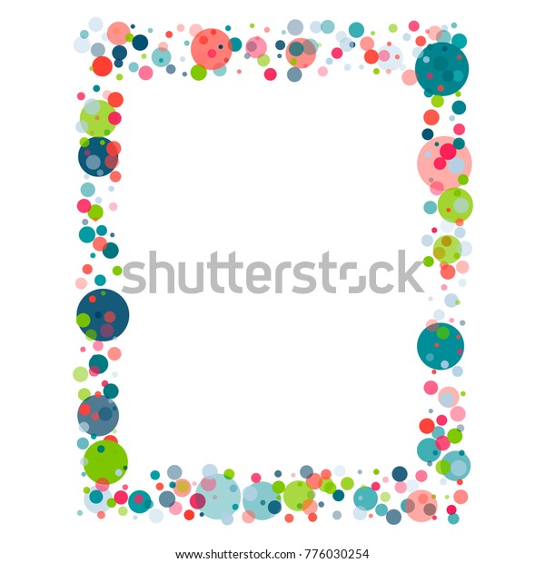 Cadre Festif De Confettis Ou Bordure Image Vectorielle De Stock Libre De Droits