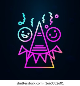festive confetti in nolan style icon. Simple thin line, outline vector of birthday icons for ui and ux, website or mobile application
