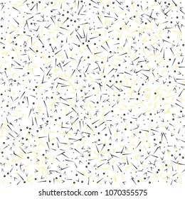 Festive Confetti vector background. Scatter of colored sharp and circular elements.  Abstract Dynamic Motion Vector background for celebration decorations, paper packaging, textile design.
