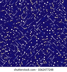 Festive Confetti vector illustration. Scatter of colored sharp and circular elements.  Abstract Dynamic Motion Vector background for celebration decorations, paper packaging, textile design.
