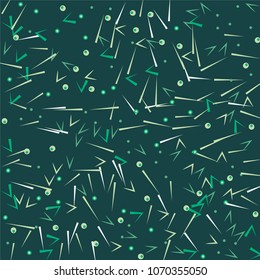 Festive Confetti vector illustration. Scatter of colored sharp and circular elements.  Abstract Dynamic Motion Vector background for celebration decorations, paper packaging, textile design.
