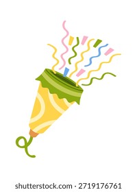 Galleta festiva con confeti volador