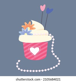 quequitos festivos linda ilustración vectorial para la festividad de todos los amantes