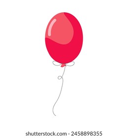 Festive cute balloon. Vector illustration in flat style.
