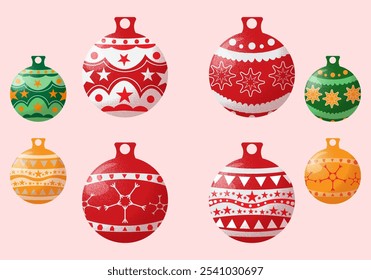 Festive, cute and colorful collection of Christmas Ball Decorations