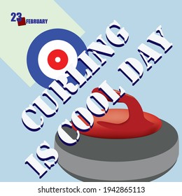 Festive date sporting event held on the ice - Banner for Curling Is Cool Day