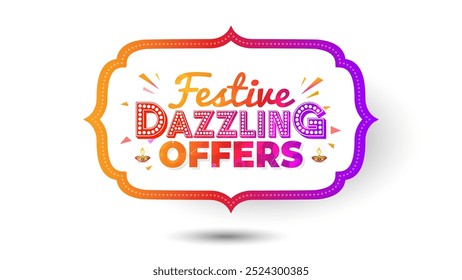 Ofertas deslumbrantes festivas, venda para o festival indiano Navratri Diwali.