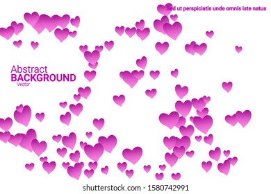 Festive decoration in the form of hearts confetti on the background. Valentine's gift. Banner, poster template. Love vector pattern. Colorful vector background for valentines day.
