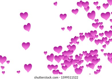 Festive decoration in the form of hearts confetti on the background. Valentine's gift. Banner, poster template. Love vector pattern. Colorful vector background for valentines day.