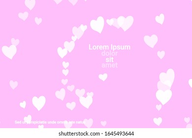 Festive decoration in the form of hearts confetti on the background. Valentine's gift. Banner, poster template. Love vector pattern. Colorful vector background for valentines day.