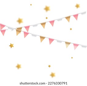 Festive decorations in the form of balls and garlands, glitter and stars