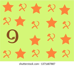 Festive decorative background in honor of the ninth of May.