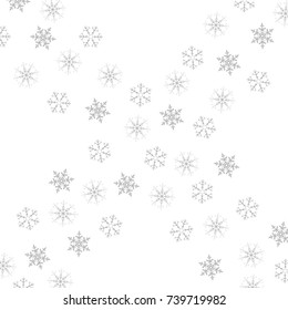 Festive decorative frame made of snowflakes on a white background. For posters, postcards, greeting for Christmas, new year. Vector illustration.