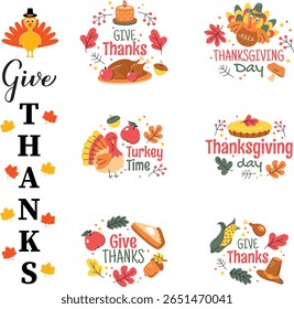 A festive design celebrating Thanksgiving with a touch of Turkish cultural elements, featuring elegant lettering and vibrant colors. Thanksgiving day lettering. Happy thanks giving card typography.