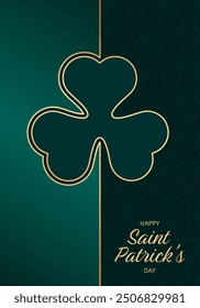 Festive design for greeting card or poster for celebration of Saint Patrick's day.