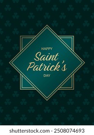 Festive design for greeting card or poster for celebration of Saint Patrick's day.
