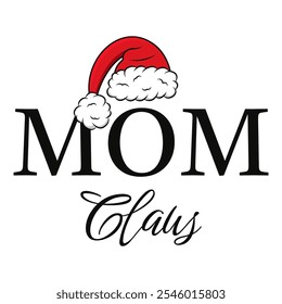 Diseño festivo "Mamá Claus" con sombrero de santa