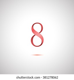 Festive design template. 8 March greeting card