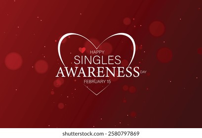 A festive digital illustration celebrating Singles Awareness Day on February 15