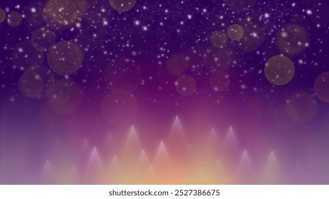 Fondo festivo de Diwali con luces brillantes, estrellas centelleantes y tonos cálidos púrpura y dorado. Perfecto para diseños de vacaciones, tarjetas o decoraciones de celebración.