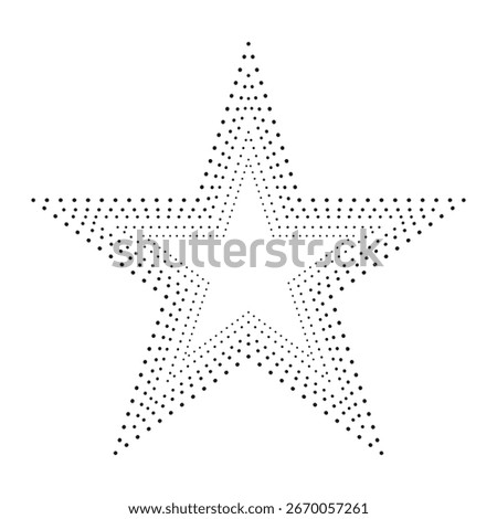Festive dotted star vector illustration