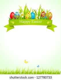 Festive Easter background with space for text