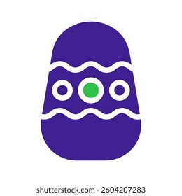Festive Easter Egg Graphic Icon Illustration