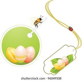 Festive Easter tags. Vector