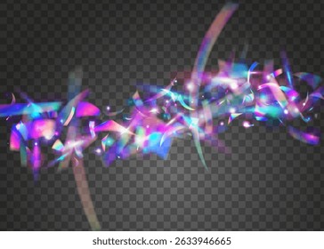 Festive Effect. Art Iridescent Illustration. Isolated Flag. Explosion Glitter. Laser Template. Pink Happy Ribbon. Digital Paper. Anniversary Background. Blue Festive Effect
