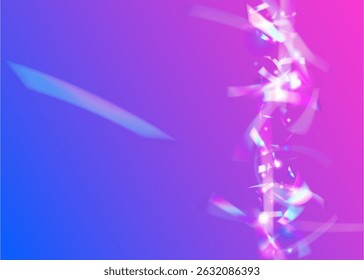 Festive Effect. Color Ribbon. Blue Happy Glitter. Explosion Burst. Foil Christmas Illustration. Light Gradient. Isolated Tinsel. Surprise Banner. Pink Festive Effect