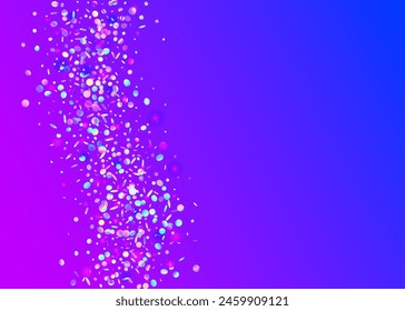 Festive Effect. Digital Design. Hologram Glitter. Glare Surprise Cristals. Unicorn Burst. Cristal Ribbon. 3d Concept. Pink Disco Confetti. Purple Festive Effect