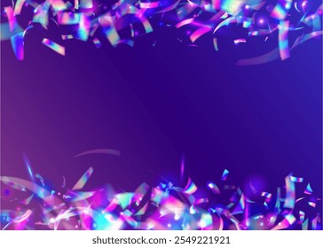 Festive Effect. Rainbow Banner. Retro Pattern. Explosion Burst. Light Iridescent Illustration. Unicorn Paper. Birthday Glitter. Pink Happy Confetti. Purple Festive Effect