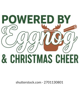 Projeto de gemada festiva com uma mensagem lúdica perfeita para a alegria das férias e celebrações sazonais evocando calor e alegria tipografia t shirt design