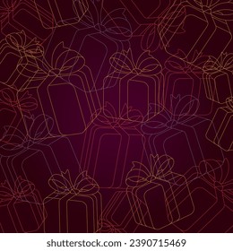 Festive Elegance Unwrapped: A Captivating Christmas Present Box Composition in Enchanting Yuletide Hues