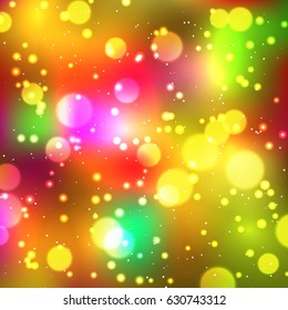 Festive elegant abstract background with bokeh lights and stars Texture