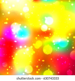 Festive elegant abstract background with bokeh lights and stars Texture