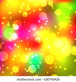 Festive elegant abstract background with bokeh lights and stars Texture